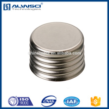 18mm Silver Screw Magnetic Caps Solid